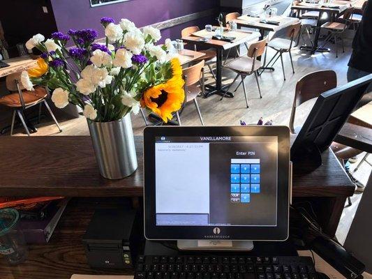 POS System at restaurant