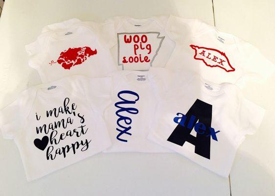 Custom vinyl: decals, shirts  Custom Embriodery: anything and everything