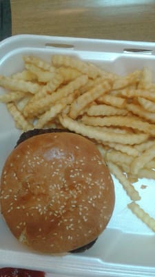 Burger and fries