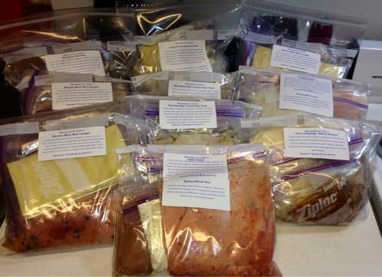 Ten delicious meals, ready to freeze.