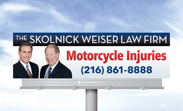 Motorcycle Injuries Billboard | The Skolnick Weiser Law Firm, LLC