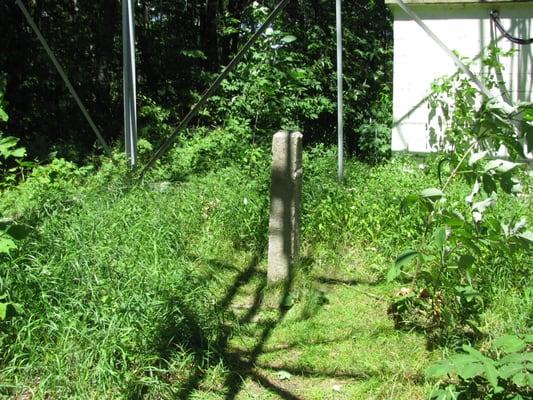 The USGS Benchmark is located directly below the cab of the fire tower.