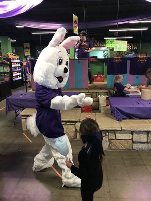 Dancing Bunny at Customer Appreciation Day!