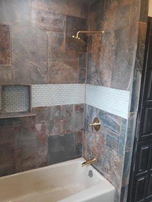 Custom tile, shower surround and fixture install