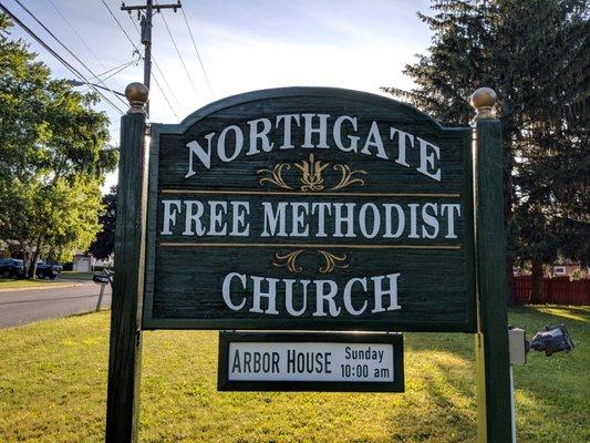 Arbor House Church Sign