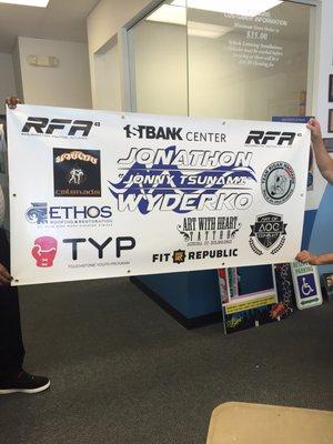 Thank you FastSigns for working so diligently to get me my banner for my upcoming fight so quickly.