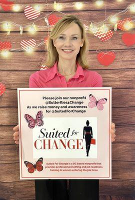 Proud to be raising funds and awareness for Suited for Change!