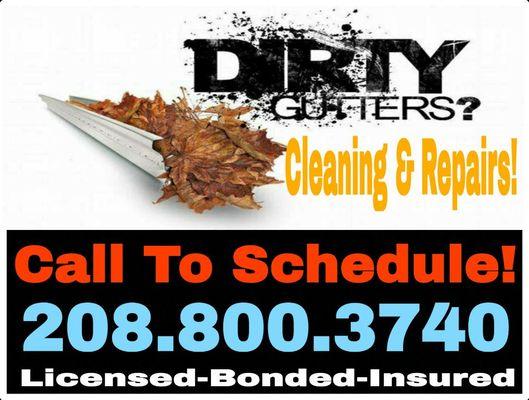 Contact me to schedule a FREE QUOTE on Gutter Cleaning & Maintenance!