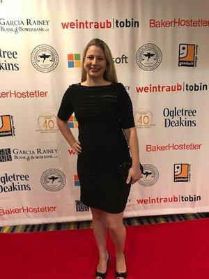 Ms. Shannon Wolf, an employment lawyer at San Clemente. She attended the Orange County Hispanic Bar Association's 40th Annual Fundraiser and