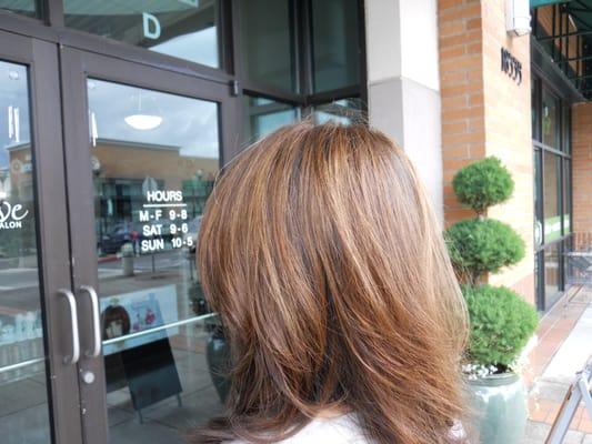 Natural light brown highlights