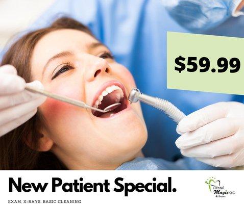 Amazing new patient specials! only $59.99