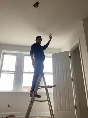 light fixture installation