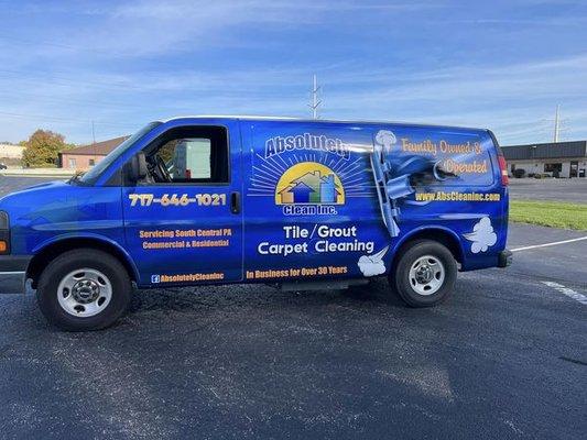 Our carpet cleaning vehicle