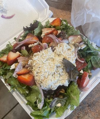 Strawberry Fields Salad + 1 Chicken Salad Scoop