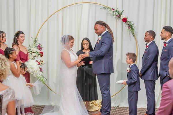 Wedding Ceremony at The Treasury, St. Augustine, FL.