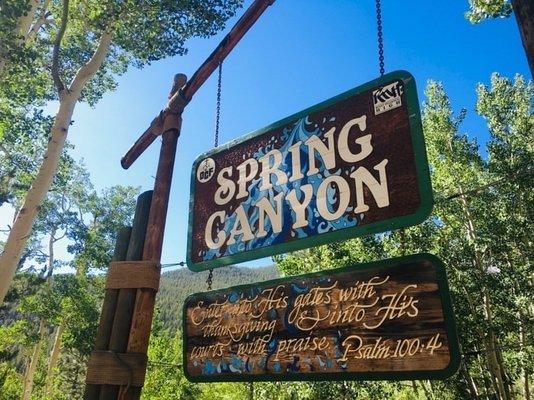 Spring Canyon entrance sign