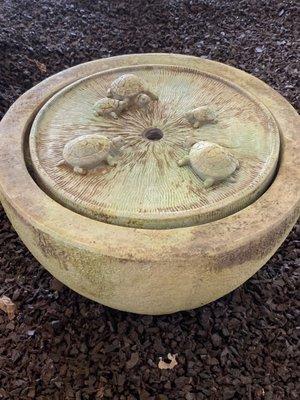 Fountain With Concrete Turtles