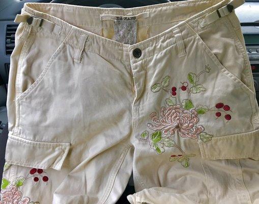 Scored some embroidered cargos by DA-NANG for $14 + tax.