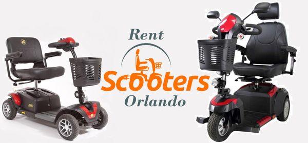 Three and four wheel mobility scooter rentals in Orlando Florida.