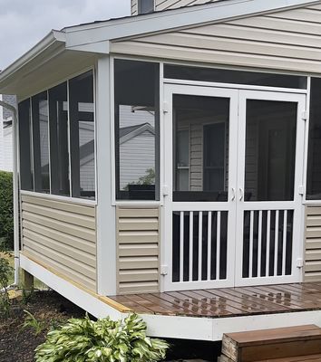 Added sunroom to existing deck