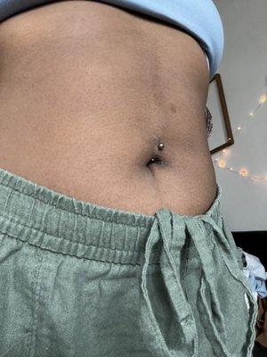 Navel piercing by Joshua Campbell!