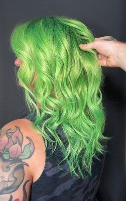 Dazzling Radiance + Color Pop for this awesome neon green