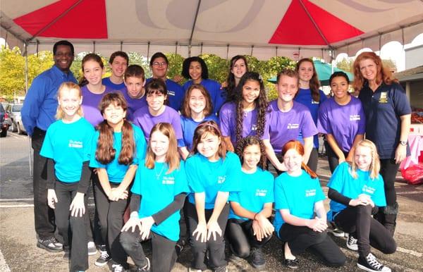 The Academy Jr. Voices sing at Breast Cancer Awareness in Sammamish.