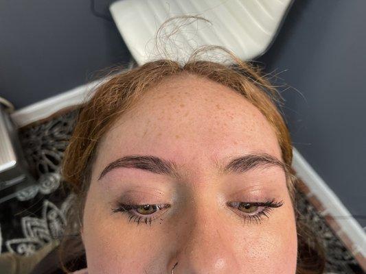 Before & After eyebrow threading