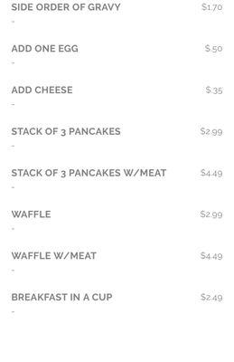 Breakfast Menu 3 of 3