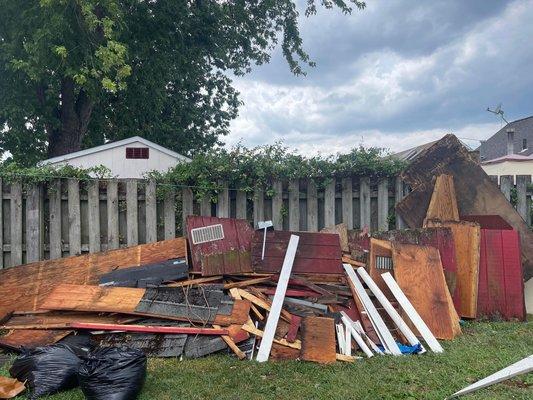 Removal of a shed