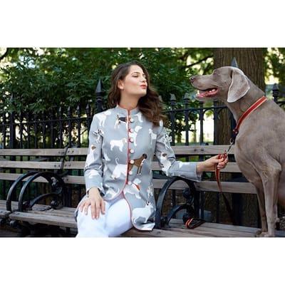 Barga jacket in grey dogs