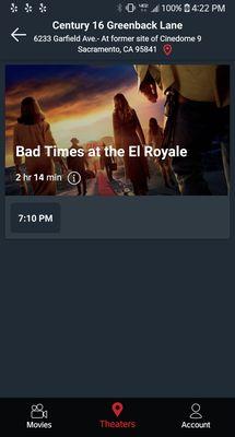 Only movie anyone can see in Sac Bad Time at the Do Royale