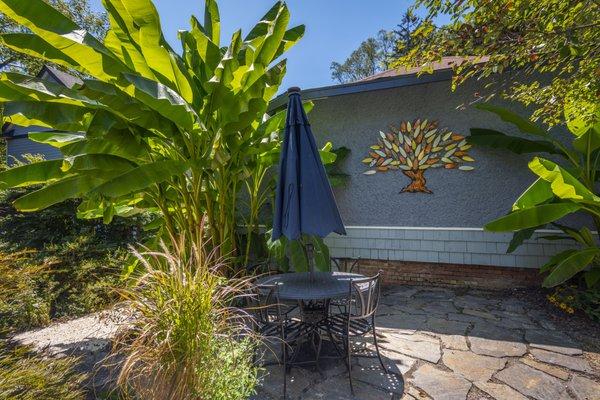 Beautiful back patio for the guests to enjoy some privacy.