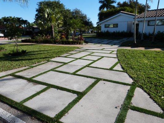 Existing concrete driveway