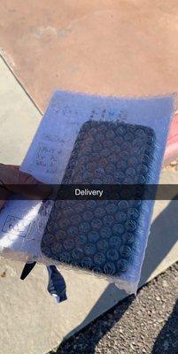 I got it it delivered to my work in this package