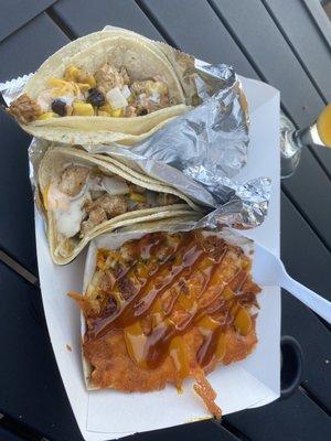 Santa Fe Street Taco with Chicken and a side order of the Marley Mac