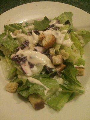 Side Salad with awesome creamy peppercorn