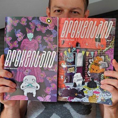 The first two issues of BROKENLAND, printed by Comix Well Spring.