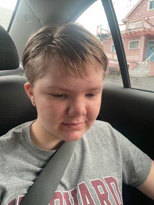 Hair cut we got.