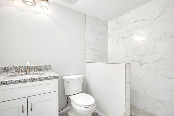 Bathroom repairs such as tile work, sink repair, drywall, flooring, and more