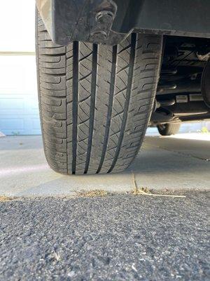 New Tire, tread pattern matches perfect to the existing tires.