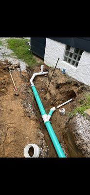 Exterior sanitary sewer line replacement completed