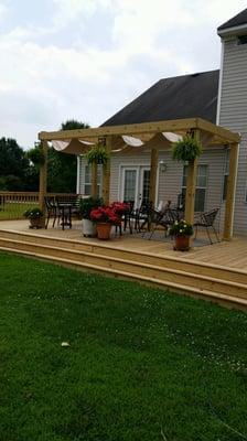 Completely designed and built a custom deck and pergola