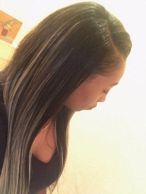 Full Sew In with minimal leave out by Margaret