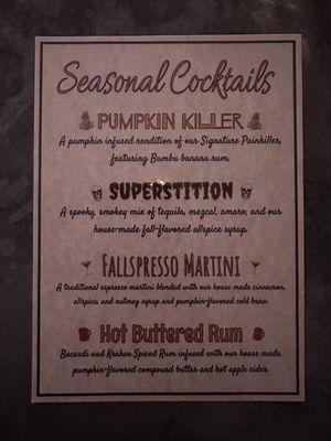 Spooky Menu