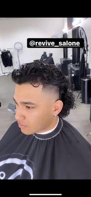 High taper with mullet