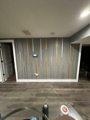 Wood accent walls