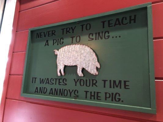 A singing pig?