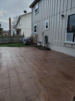 Finished patio