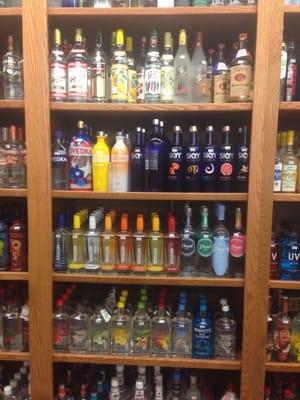 wide range of liquor